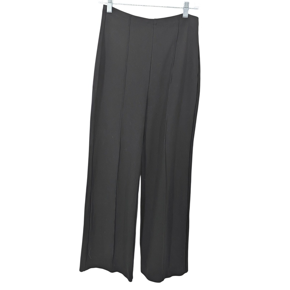 Modern Citizen Wide Leg Trousers Women Large‎ Black High Rise Jersey Knit Office